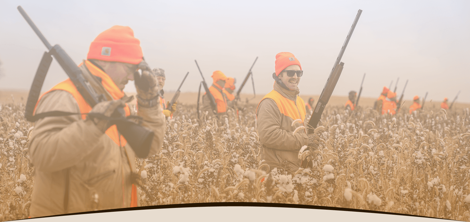 Hunters in field
