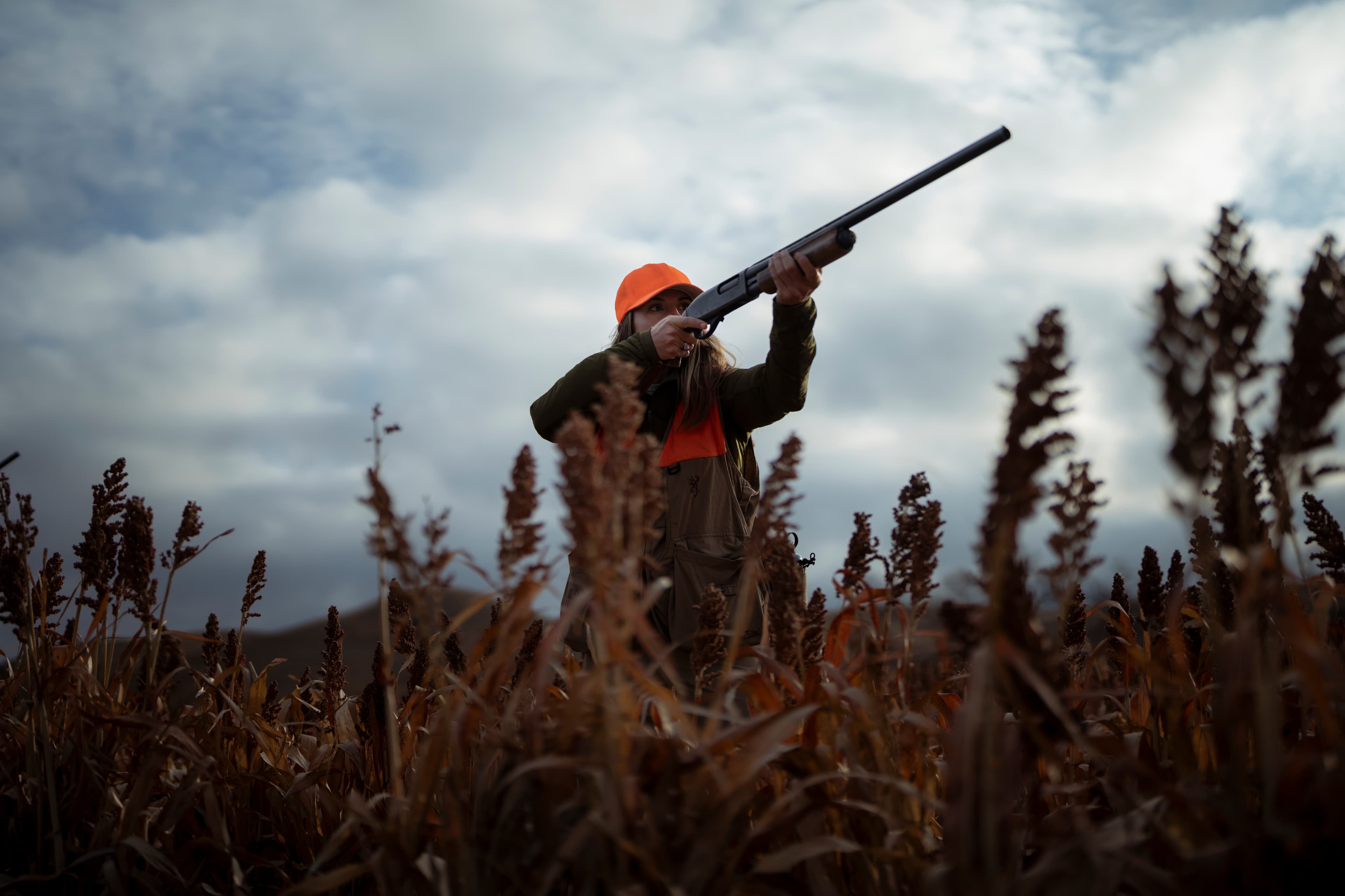 Group of hunters posing outdoors