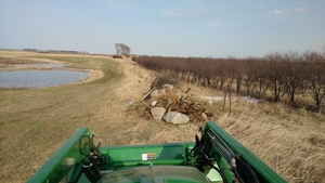 Pulling fence out - east farm